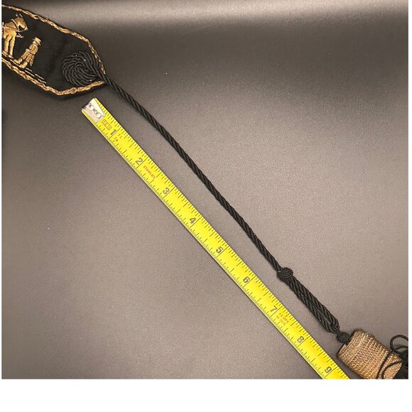 Hermès Paris Vintage Equestrian Silk Embroidered Belt w/ Tassel – Rare Collector main image 4